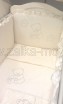 Комплект в кроватку Сапфир аппликация стразы, 6 предметов. Арт. 77701 - Интернет-магазин детских товаров Зайка моя Екатеринбург