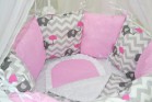 Комплект в круглую кроватку 22 предмета Слоненок розовый - Интернет-магазин детских товаров Зайка моя Екатеринбург