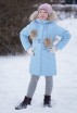 Пальто для девочки Лагуна, голубой, Батик - Интернет-магазин детских товаров Зайка моя Екатеринбург