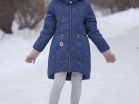 Пальто для девочки Эмили, синий, Батик - Интернет-магазин детских товаров Зайка моя Екатеринбург