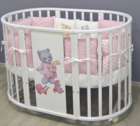 Круглая кроватка-трансформер Incanto Eva 9 в 1 - Интернет-магазин детских товаров Зайка моя Екатеринбург