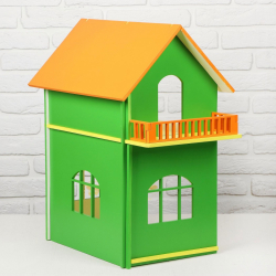 Двухэтажный кукольный домик (высота 60 см), цветной, Альтаир, арт. 4647485 - Интернет-магазин детских товаров Зайка моя Екатеринбург