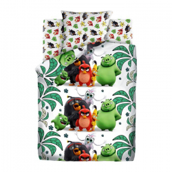 Комплект постельного белья Angry Birds 2 Птичий остров, 1,5 сп, арт. 4674896 - Интернет-магазин детских товаров Зайка моя Екатеринбург