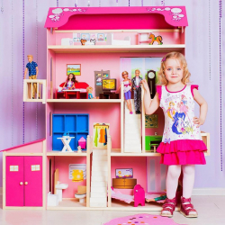 Кукольный домик Paremo Нежность, (28 предметов мебели, 2 лестницы, гараж) PD316-01 - Интернет-магазин детских товаров Зайка моя Екатеринбург