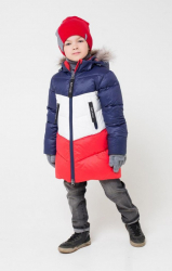 Удлиненная зимняя куртка для мальчика мембрана Crockid арт. ВК 34042/1 УЗ - Интернет-магазин детских товаров Зайка моя Екатеринбург