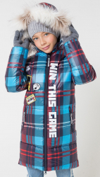 Зимнее стеганое пальто для девочки мембрана Crockid арт. ВК 38042/н/1 ГР - Интернет-магазин детских товаров Зайка моя Екатеринбург