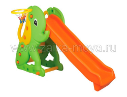 Детская горка + баскетбольное кольцо Elephant Slide. Арт. 06160 - Интернет-магазин детских товаров Зайка моя Екатеринбург