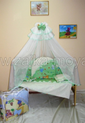 Комплект в кроватку  Пух , 9 предметов, ш4028-4,5 - Интернет-магазин детских товаров Зайка моя Екатеринбург