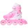 Роликовые коньки раздвижные Onlitop, колеса PVC 64 мм, пластиковая рама, розовый/белый - Интернет-магазин детских товаров Зайка моя Екатеринбург