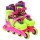 Роликовые коньки раздвижные Onlitop, колеса PVC 64 мм, пластиковая рама, green/pink - Интернет-магазин детских товаров Зайка моя Екатеринбург