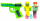 Набор фигурок майнкрафт с пистолетом 3 в 1 10 см арт. 8032-2 - Интернет-магазин детских товаров Зайка моя Екатеринбург