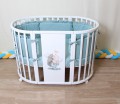 Круглая кроватка-трансформер Mika Grace 7 в 1 - Интернет-магазин детских товаров Зайка моя Екатеринбург