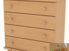 Комод с пеленальной доской Гандылян Аистенок с декором мишка на луне - Интернет-магазин детских товаров Зайка моя Екатеринбург