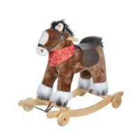 Лошадка-качалка Pituso Fandango с колесами Коричневый арт. JR6020W - Интернет-магазин детских товаров Зайка моя Екатеринбург