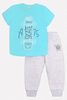 Пижама для мальчика бирюзово-голубой+морское дно Crockid,арт.К 1525 - Интернет-магазин детских товаров Зайка моя Екатеринбург