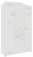 Шкаф комбинированный с 3 дверьми белый с фотопечатью Сказка, арт 332.25.02 - Интернет-магазин детских товаров Зайка моя Екатеринбург