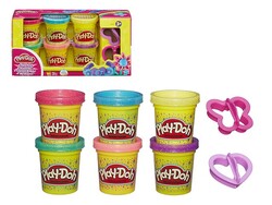 Набор A5417 пластилина из 6 баночек Блестящая коллекция Play-Doh, арт. 1135542 - Интернет-магазин детских товаров Зайка моя Екатеринбург