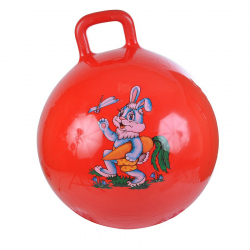 Мяч прыгун Зайка Spring красный с насосом 45 см, арт. 40 - Интернет-магазин детских товаров Зайка моя Екатеринбург