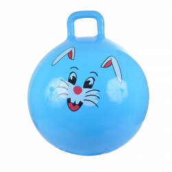 Мяч прыгун Зайка Spring голубой с насосом 55 см, арт. 41 - Интернет-магазин детских товаров Зайка моя Екатеринбург