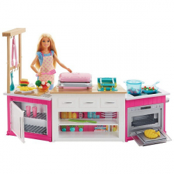 Барби Супер кухня с куклой Mattel Barbie арт. FRH73 - Интернет-магазин детских товаров Зайка моя Екатеринбург