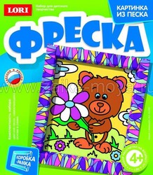 Фреска. Картина из песка. Мишка с ромашкой. Арт. Кп - 002 - Интернет-магазин детских товаров Зайка моя Екатеринбург