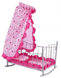 Кроватка-качалка для кукол с балдахином Buggy Boom, арт. 8889B - Интернет-магазин детских товаров Зайка моя Екатеринбург