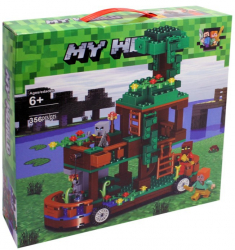 Конструктор My World Minecraft Майнкрафт Домик на колесах 356 деталей арт.63053 - Интернет-магазин детских товаров Зайка моя Екатеринбург
