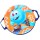 Ледянка-плюшка Крош на роликах, диаметр - 40 см Арт. 1205923 - Интернет-магазин детских товаров Зайка моя Екатеринбург