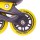 Роликовые коньки раздвижные Onlitop колеса PVC 64 мм, пластиковая рама, black/yellow - Интернет-магазин детских товаров Зайка моя Екатеринбург