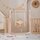 Манеж UNIX Kids DeLuxe House Camel (180x200см) с баскетбольной стойкой, доской для рисования, ковриком для игр - Интернет-магазин детских товаров Зайка моя Екатеринбург