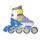 Роликовые коньки раздвижные, Onlitop ABEC 7, колеса PU 64 мм, алюминиевая рама, white/blue - Интернет-магазин детских товаров Зайка моя Екатеринбург