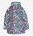 Удлиненная зимняя куртка для девочки мембрана Crockid серый, цветы и ромбы арт. ВК 38051/н/3 ГР - Интернет-магазин детских товаров Зайка моя Екатеринбург