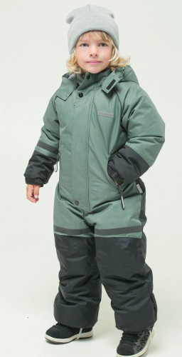 Зимний комбинезон для мальчика, мембрана Crockid зеленый арт. ВК 60042/3 ГР- Интернет-магазин детских товаров